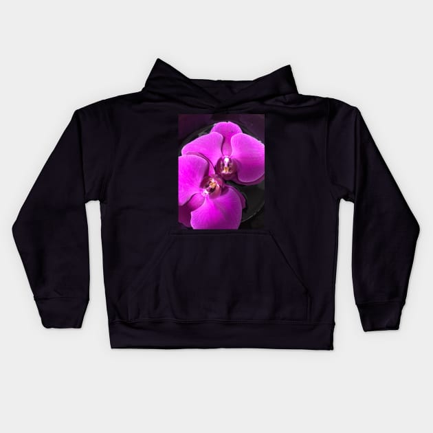 Floating Purple Orchid Kids Hoodie by Coco Traveler 